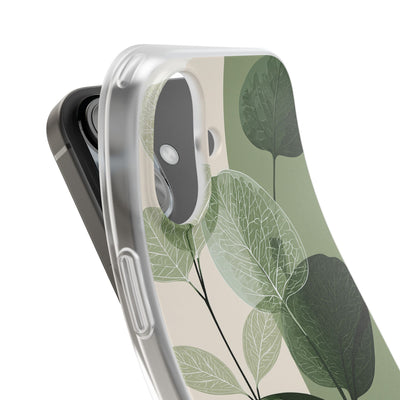 Green Lite Phone Case for iPhone - Sage Leaf Skeletals
