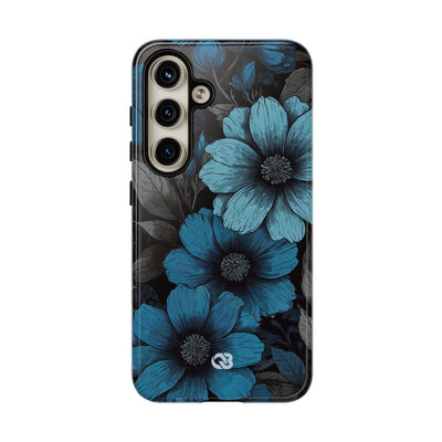 Obsidian Blue Petals · Tough Handyhülle für Samsung