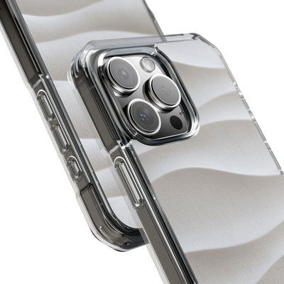 White Impact MagSafe Phone Case for iPhone - Arctic Flow Ridges