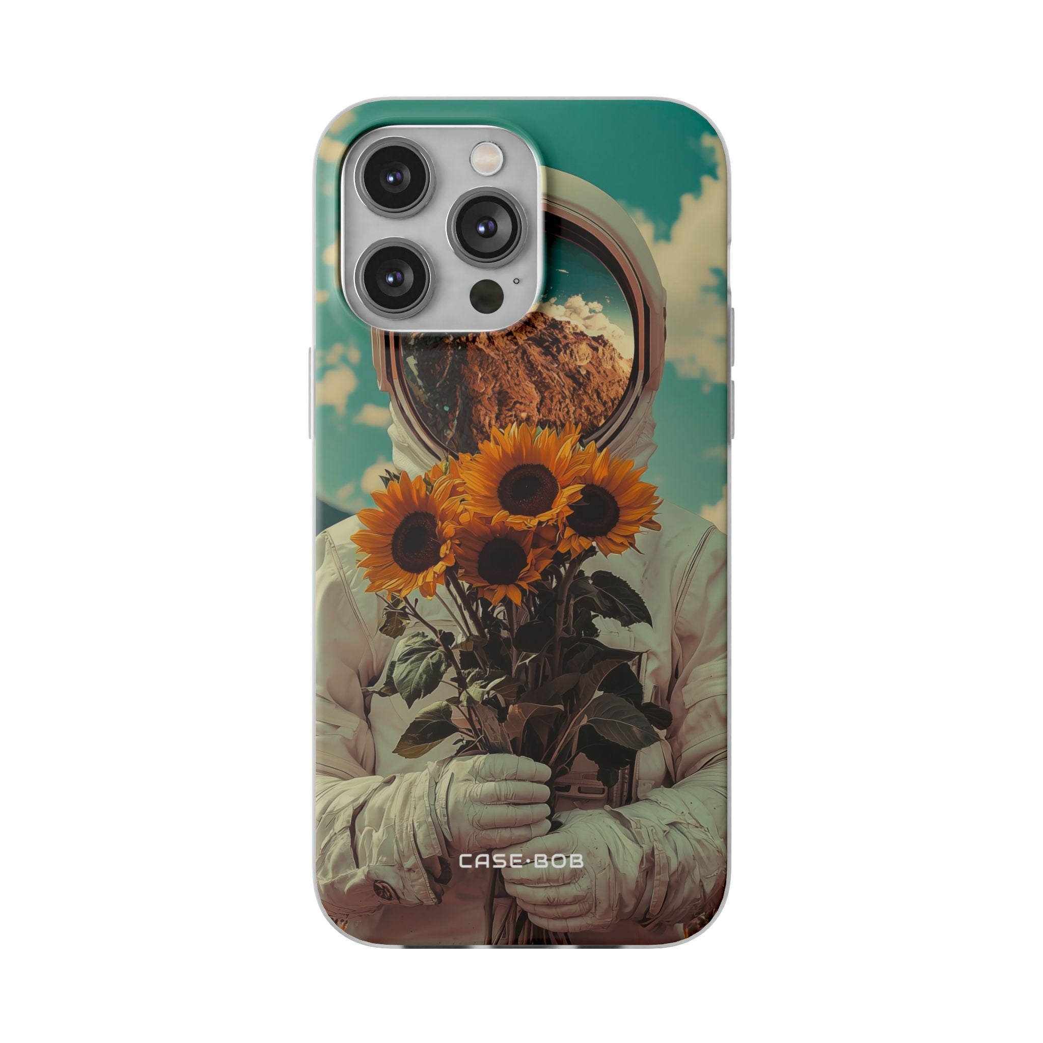 Sunflower Astronaut iPhone 14 Pro Max Case - Soft