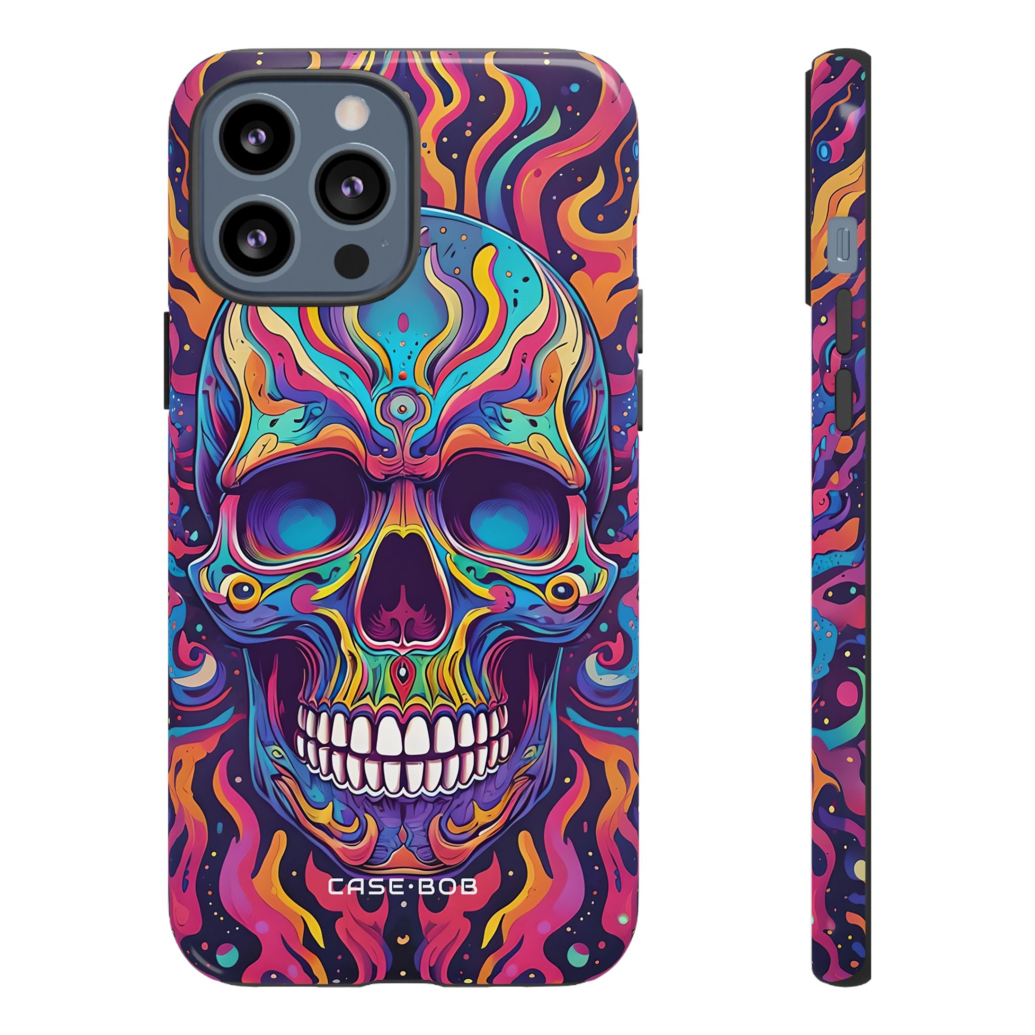 Flaming Skull iPhone 13 Pro Max Case - Tough