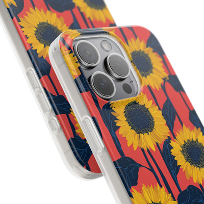 Solar Navy Bloom · Soft Handyhülle für iPhone