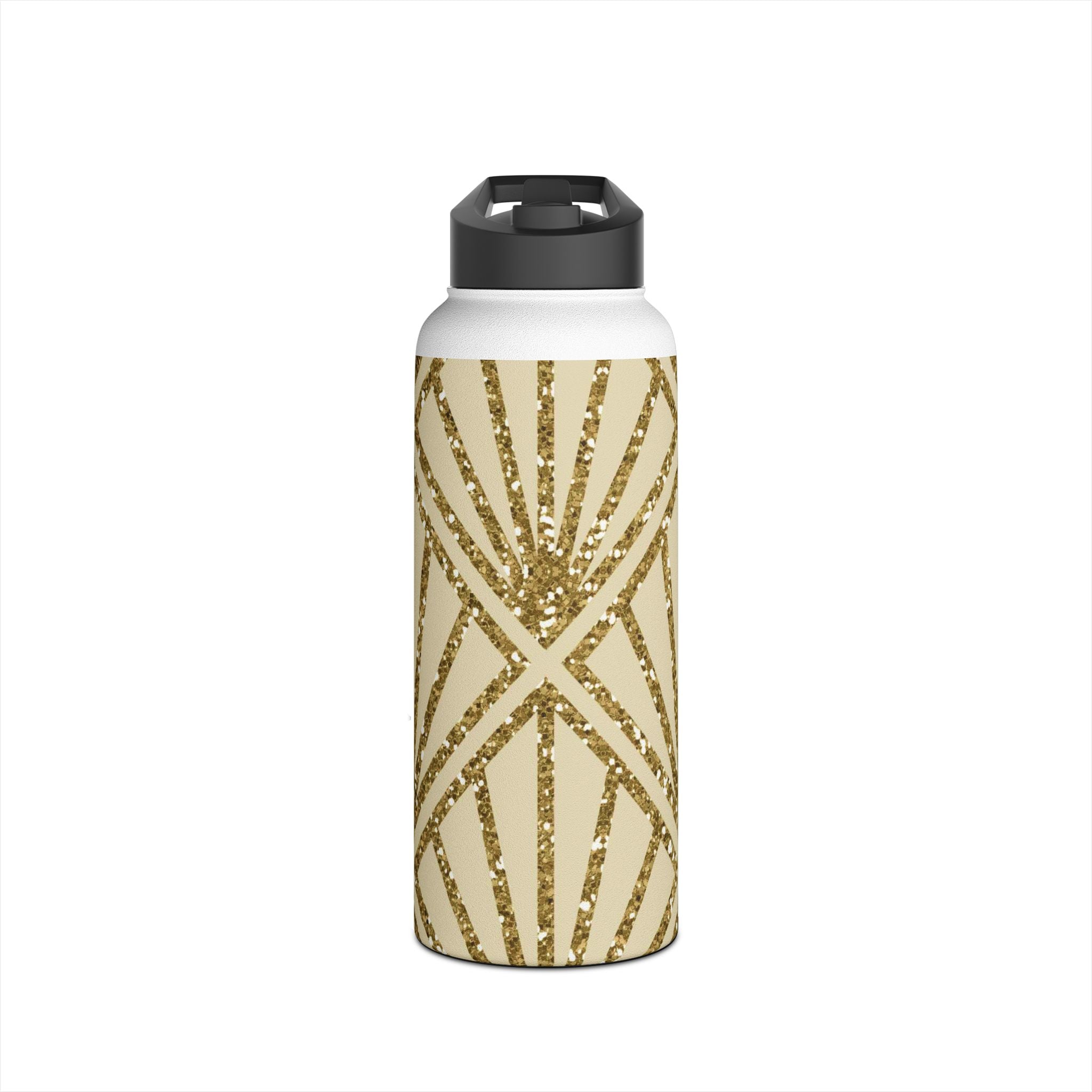 Golden Fan Sparkle - Stainless Steel Water Bottle