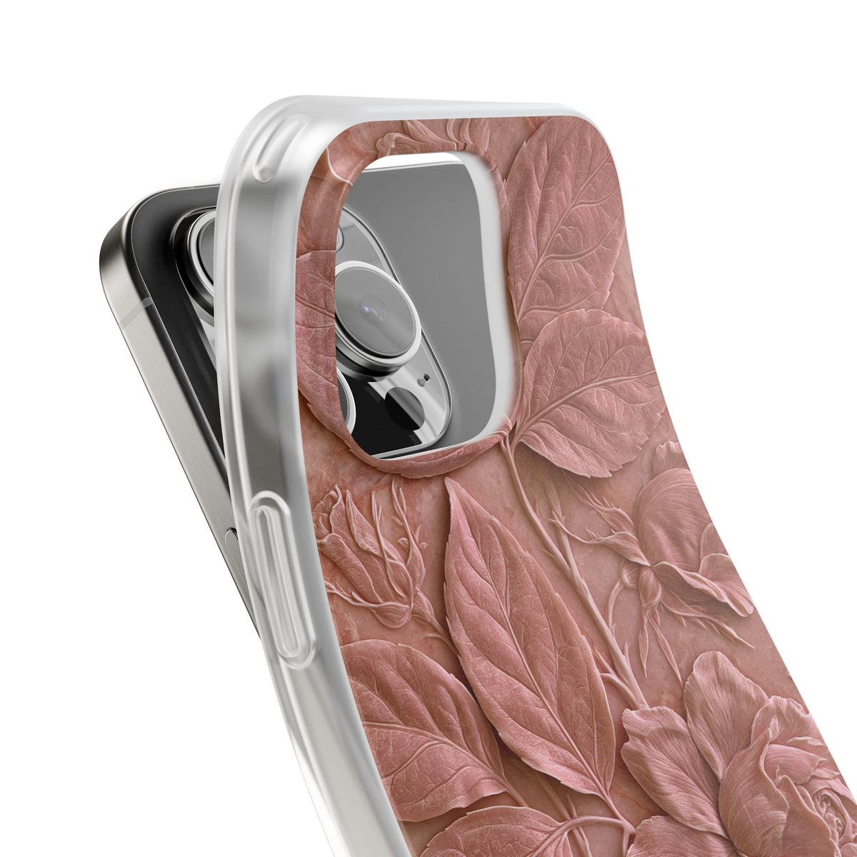 Blush Rose Relief · Lite Phone Case for iPhone ·  Pink