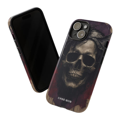 Gothic Skull Crown iPhone 15 Case - Tough