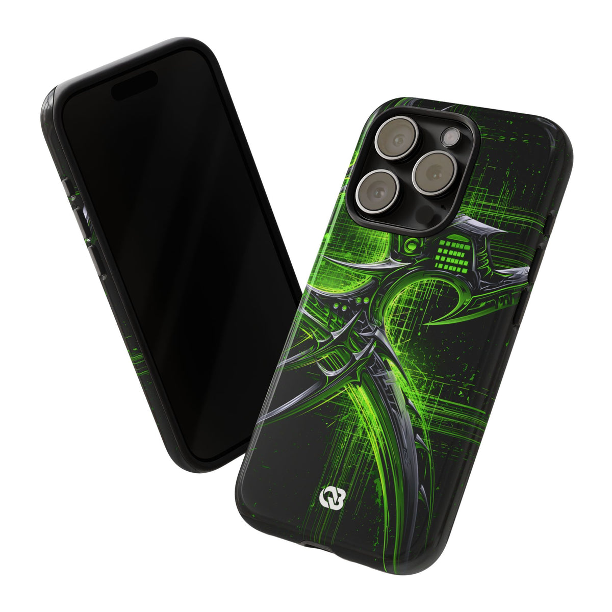 Cyber Sigil Grid · Tough Phone Case for iPhone · Green