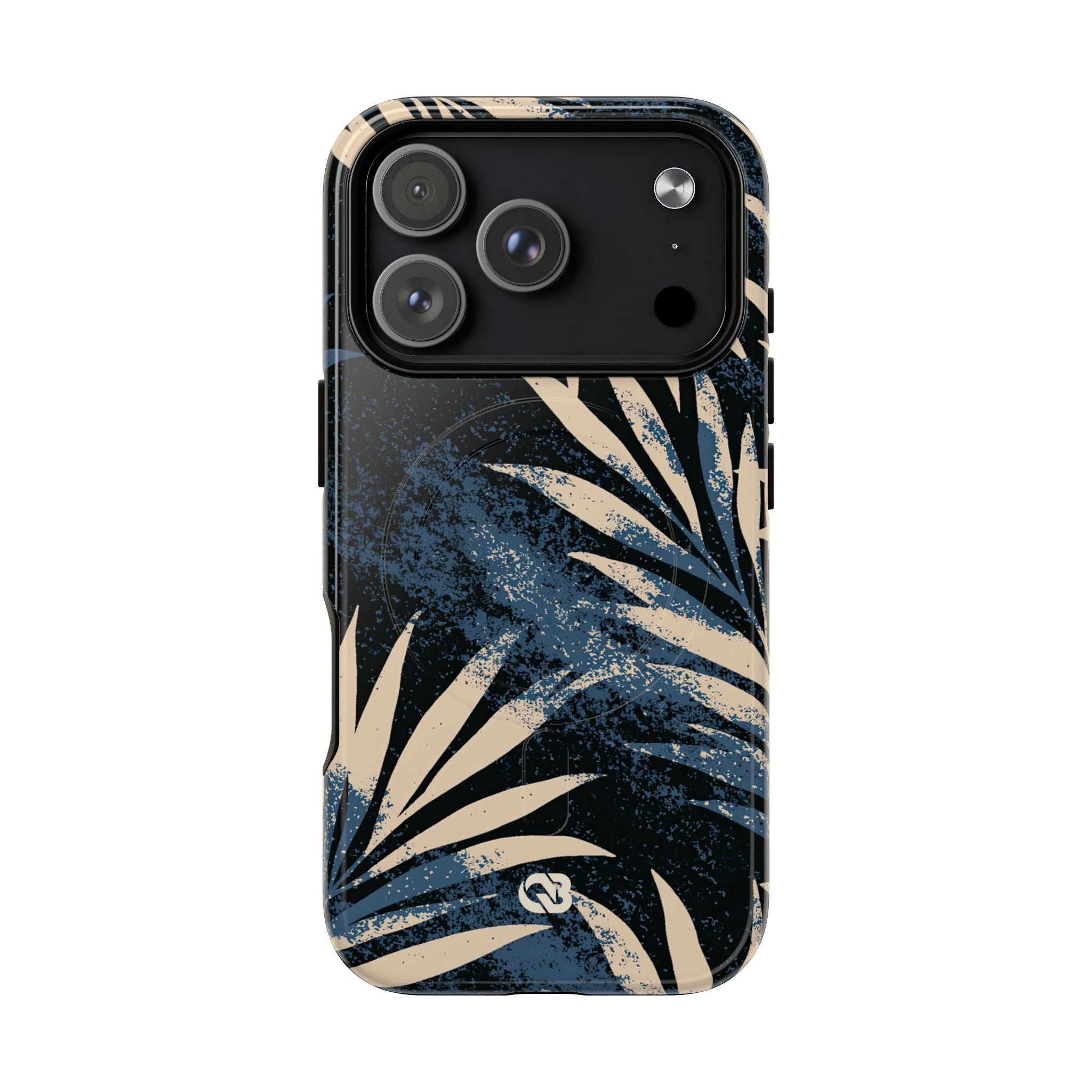 Blue Tough 2.0 Magsafe Phone Case for iPhone - Indigo Sandstone Palm