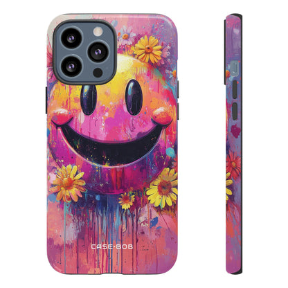 Smiley Bloom iPhone 13 Pro Max Case - Tough