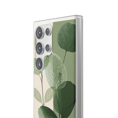 Green Lite Phone Case for Samsung - Sage Leaf Skeletals