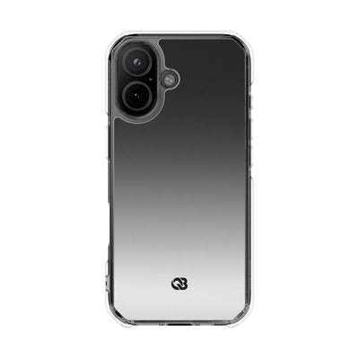 Noir Ombre Fade · Clear Impact Magnetic Phone Case for iPhone ·  Black