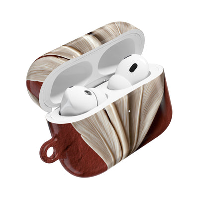 Carved Ivory Plume · Hard Case for AirPods & AirPods Pro · Red