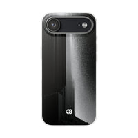 Black Lite Phone Case for iPhone - Brutalist Pixel Monolith