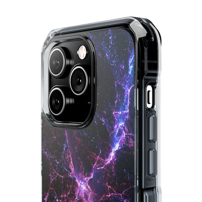 Neural Singularity · Clear Impact Magnetic Phone Case for iPhone · Black