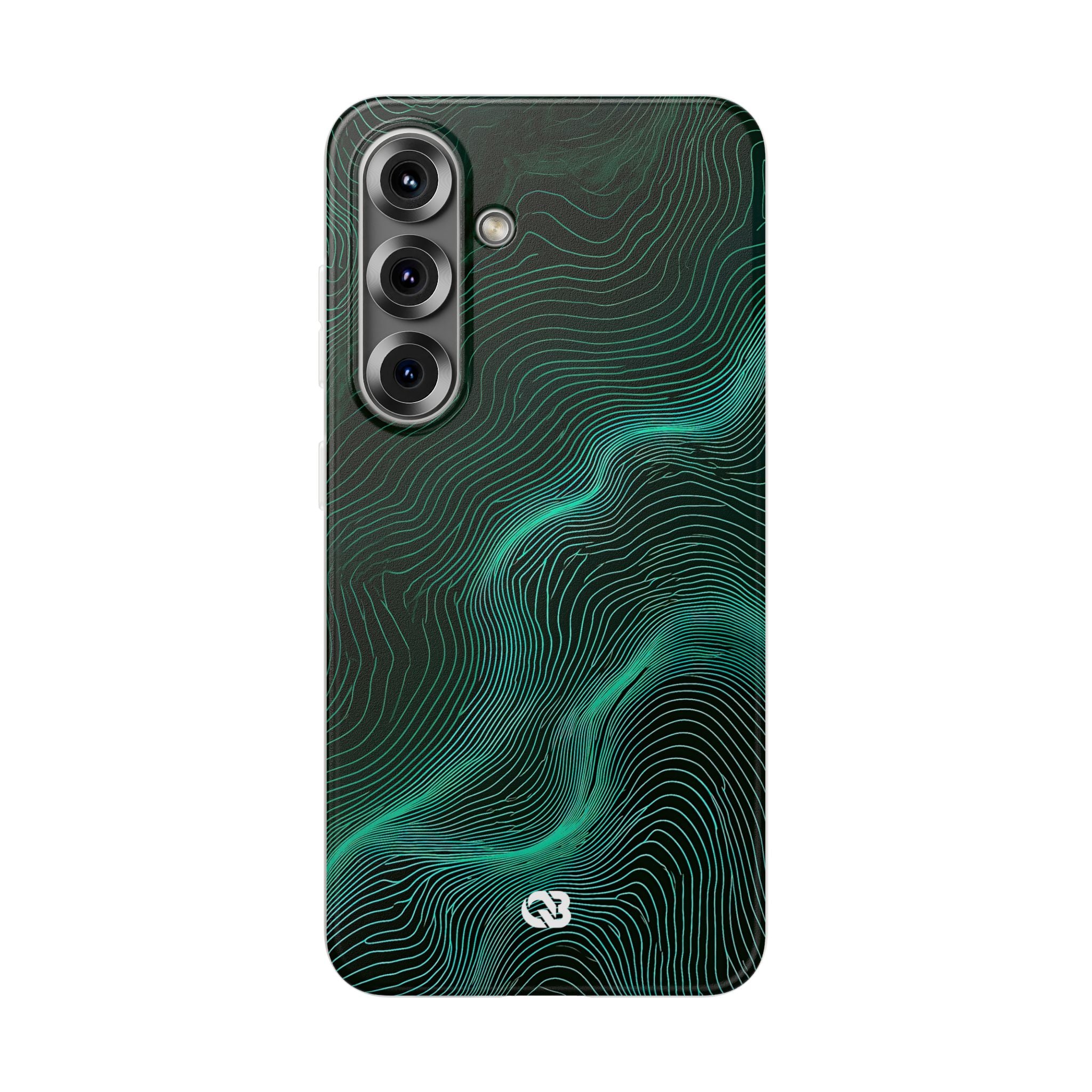 Teal Lite Phone Case for Samsung - Neon Jade Contour