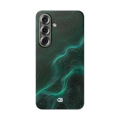 Teal Lite Phone Case for Samsung - Neon Jade Contour