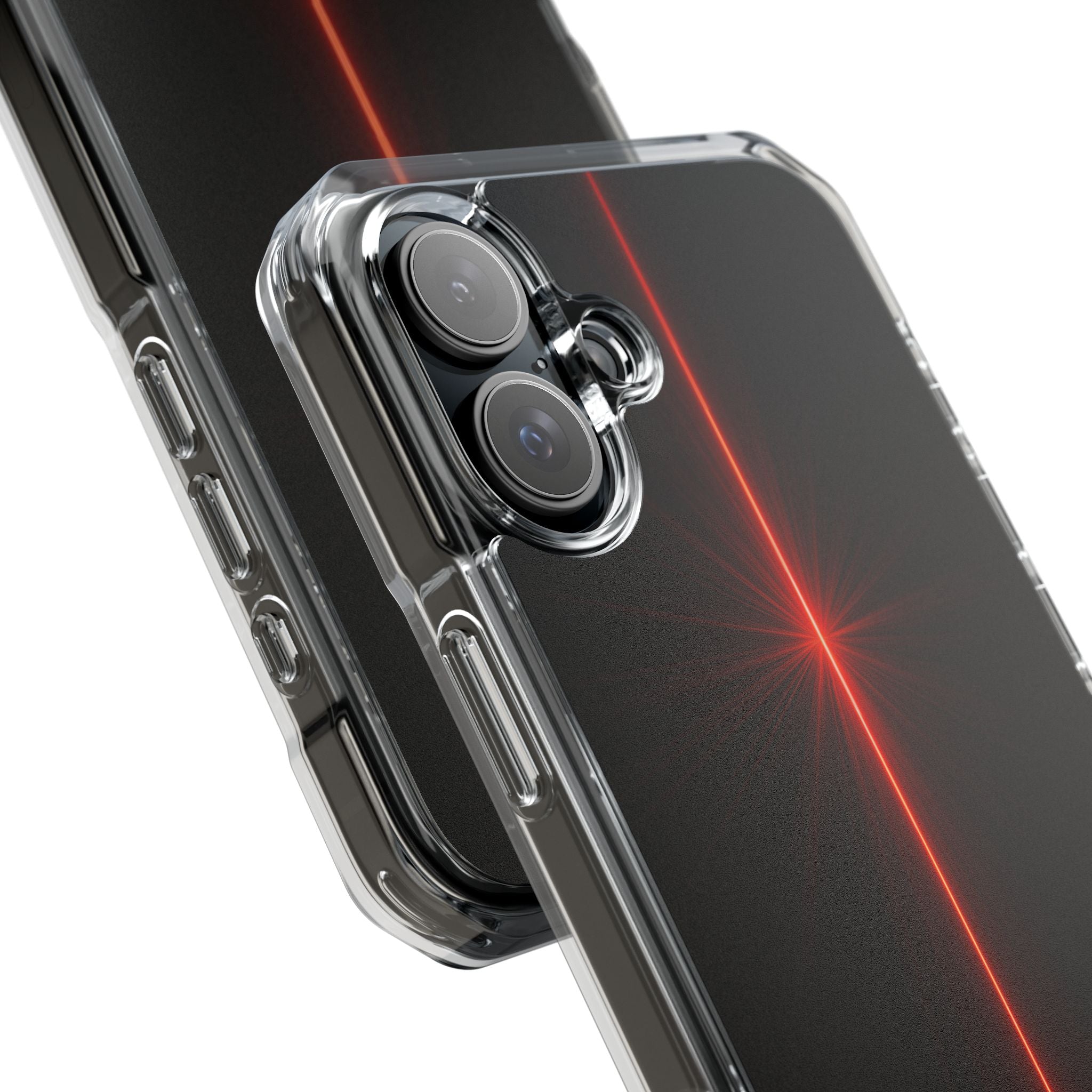 Red Impact MagSafe Phone Case for iPhone - Crimson Flare Vector