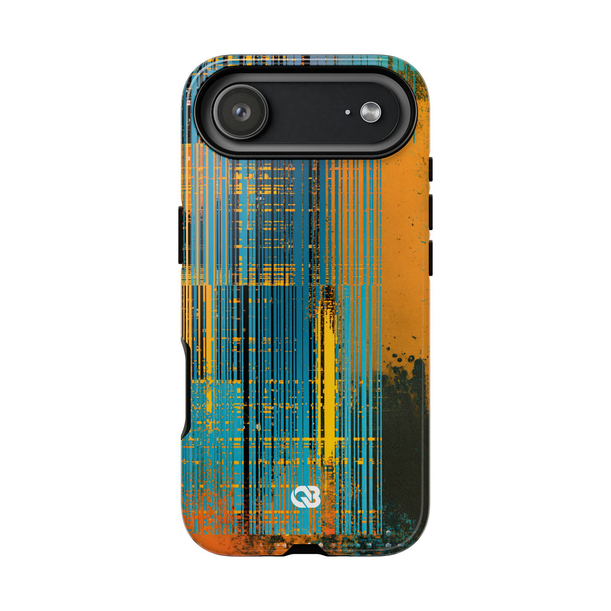 Cyber Glitch Stream · Tough Phone Case for iPhone · Teal