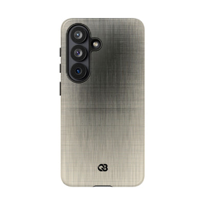 Beige Tough Phone Case for Samsung - Carbon Screen Grid