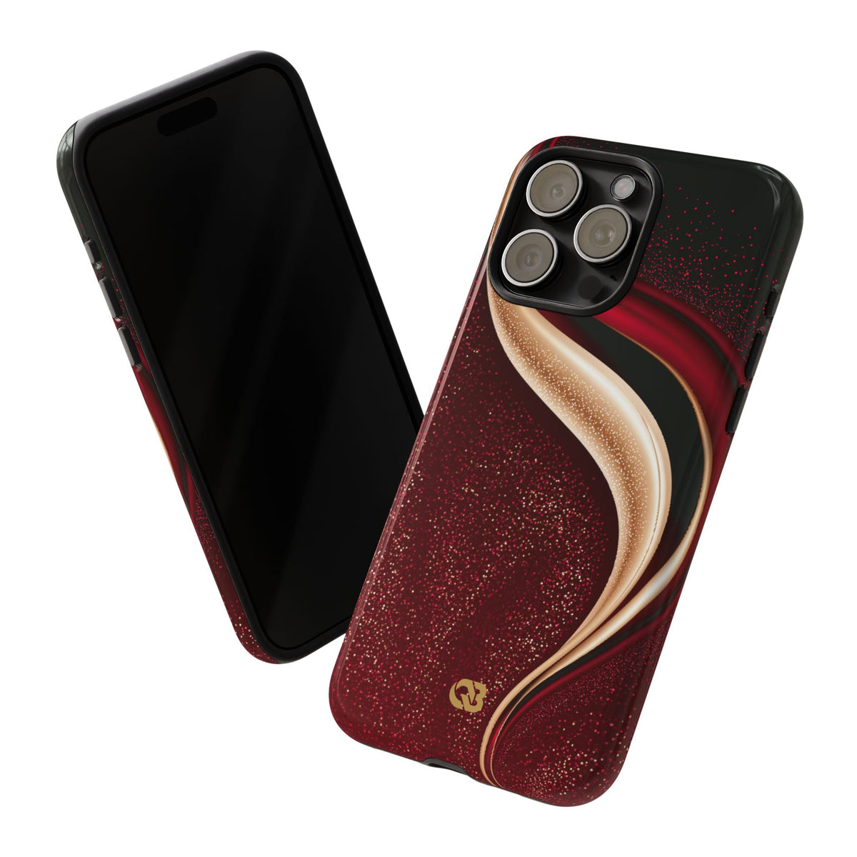 Gilded Crimson Flow · Tough Phone Case for iPhone · Red