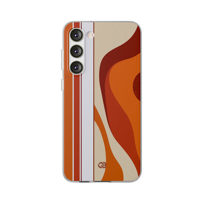 Orange Lite Phone Case for Samsung - Terracotta Metro Line
