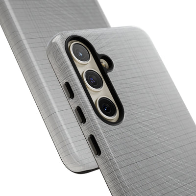 Grey Tough Phone Case for Samsung - Chrome Mesh Warp