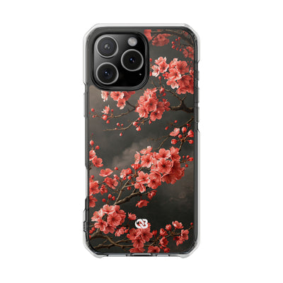 Midnight Sakura Blossom · Clear Impact Magnetic Phone Case for iPhone ·  Pink