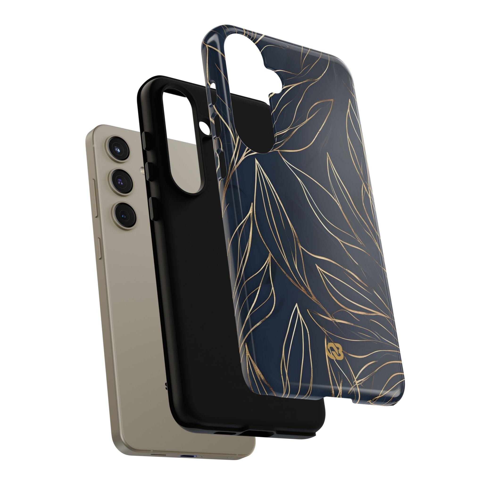 Gilded Navy Foliage · Tough Etui na telefon dla Samsung