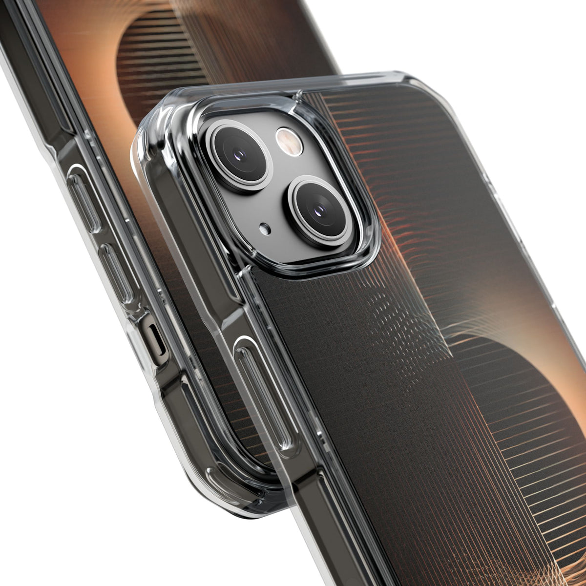 Amber Meridian · Clear Impact Magnetic Phone Case for iPhone · Black