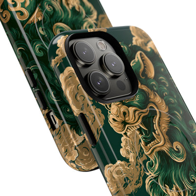 Imperial Guardian Lion · Tough 2.0 Magnetic Phone Case for iPhone · Green