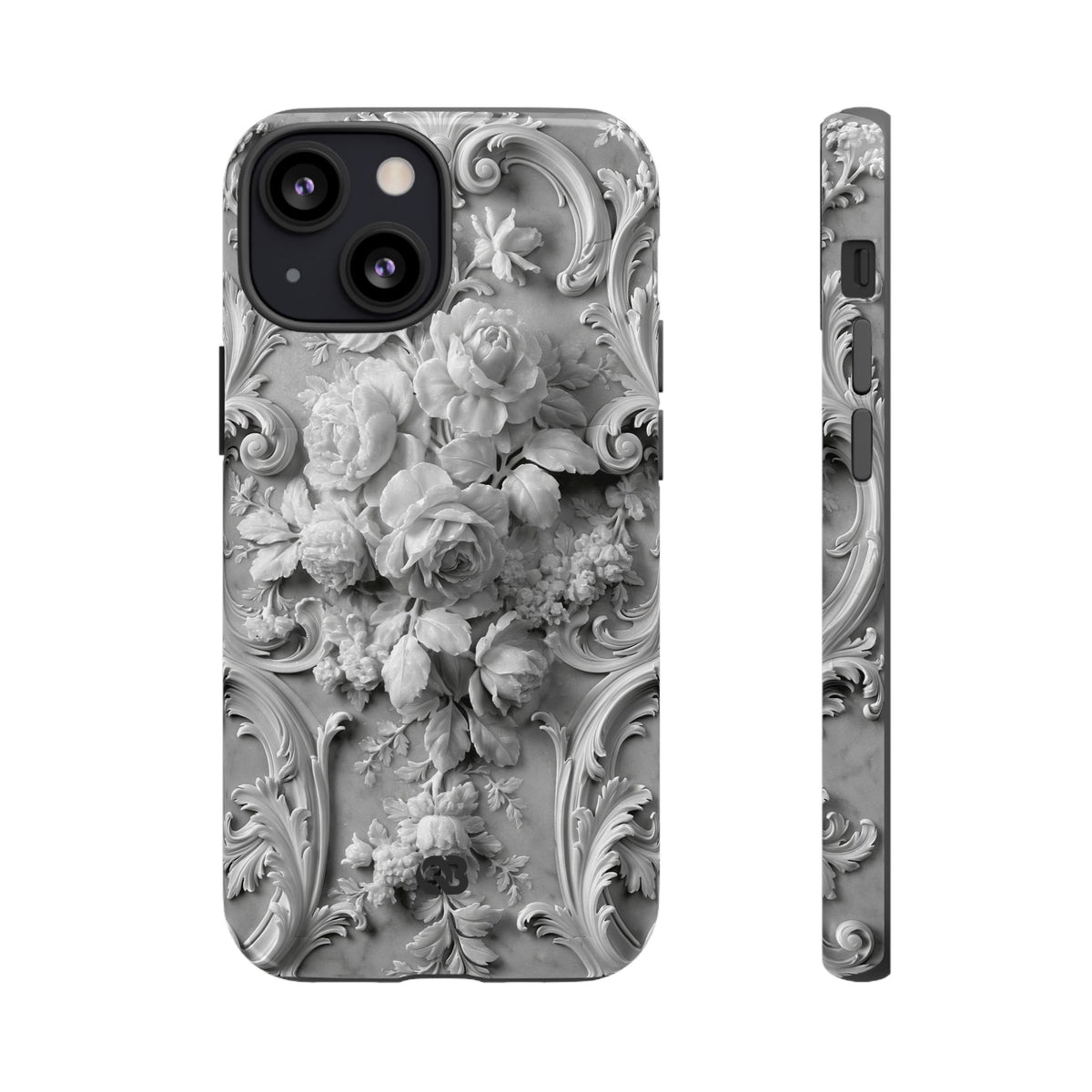 Rococo Marble Rose · Tough Phone Case for iPhone · White