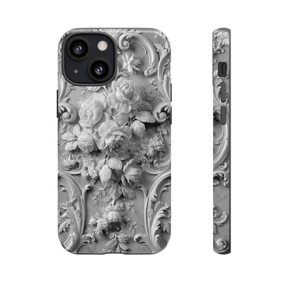 Rococo Marble Rose · Tough Phone Case for iPhone · White