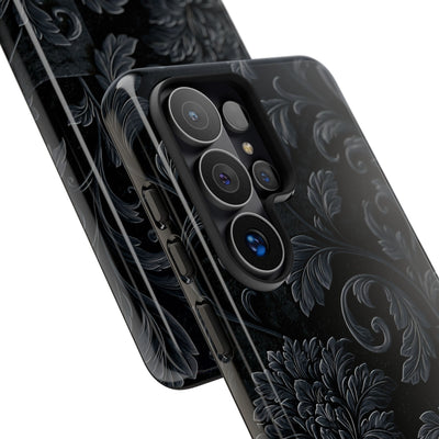 Obsidian Damask · Tough Phone Case for Samsung · Black