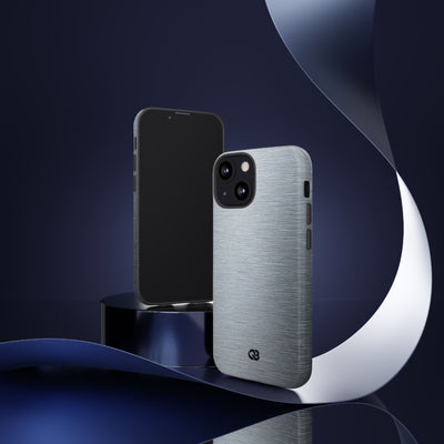 Brushed Aluminum · Tough Phone Case for iPhone · Silver