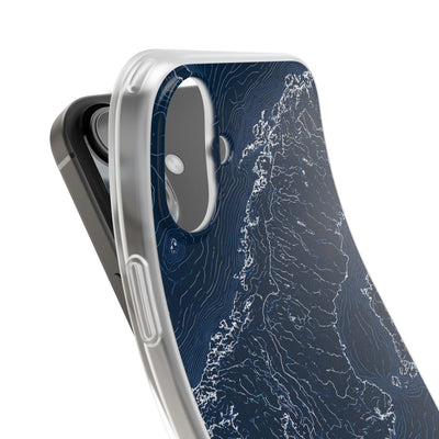 Nordic Contour Chart · Lite Phone Case for iPhone ·  Blue