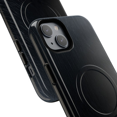 Black Tough 2.0 Magsafe Phone Case for iPhone - Midnight Brushed Grain