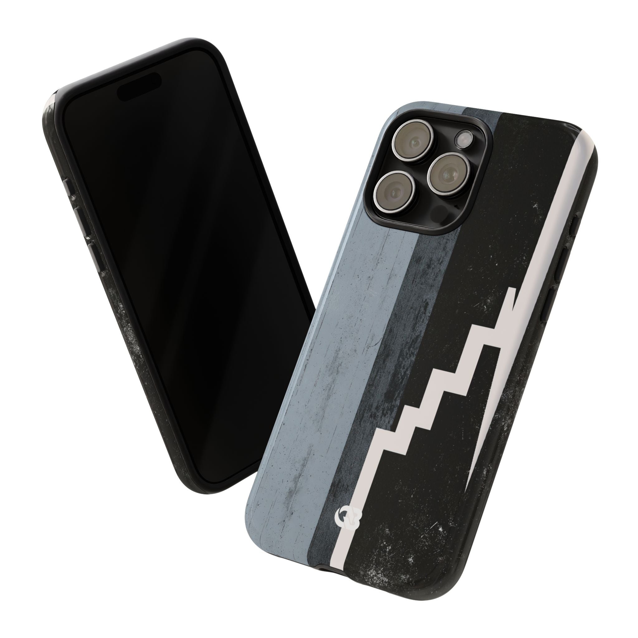 Grey Tough Phone Case for iPhone - Industrial Concrete Void
