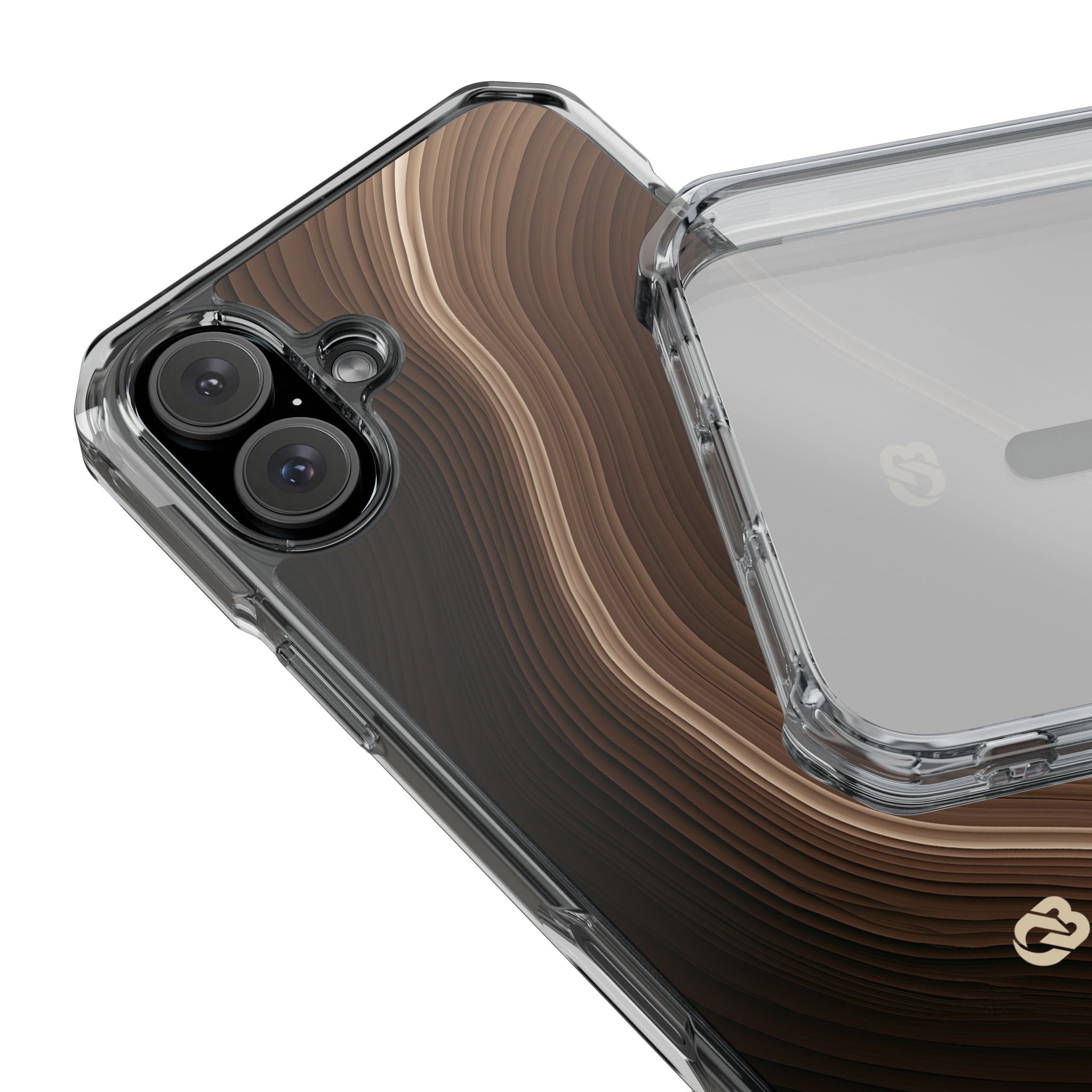 Brown Impact MagSafe Phone Case for iPhone - Bronzed Canyon Relief