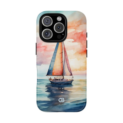 Crimson Horizon Sail · Tough Hoesje voor iPhone