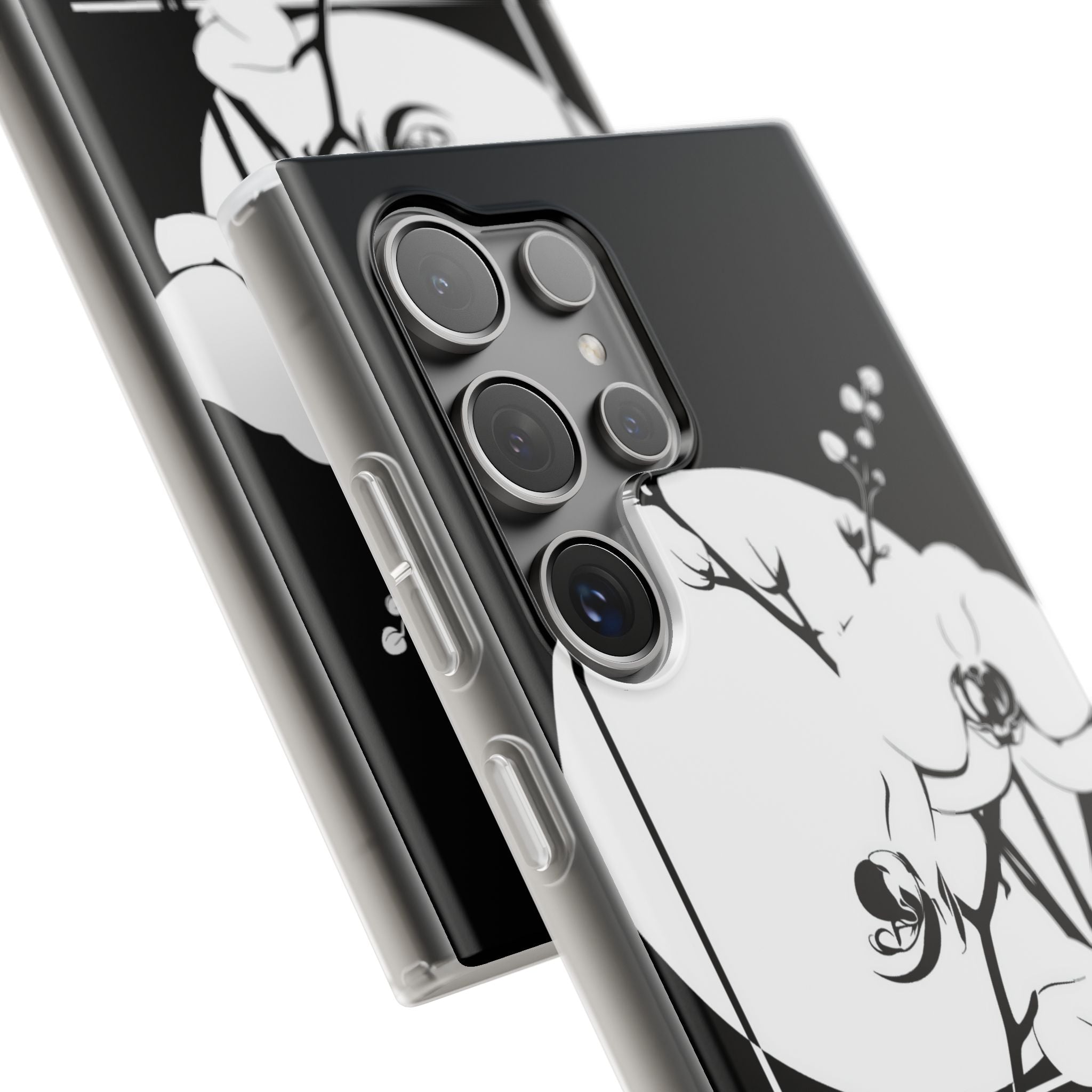 Black Lite Phone Case for Samsung - Lunar Orchid Grid