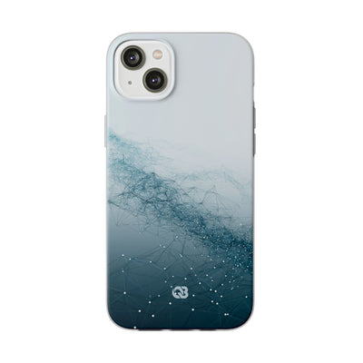 Teal Lite Phone Case for iPhone - Cyan Vector Lattice