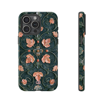 Florentine Rose Arabesque · Tough Phone Case for iPhone · Green