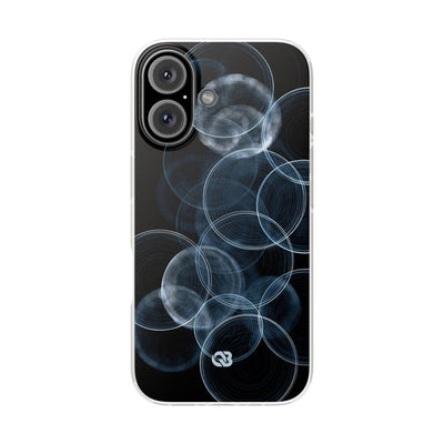 Blue Lite Phone Case for iPhone - Cyan Pulse Ripple