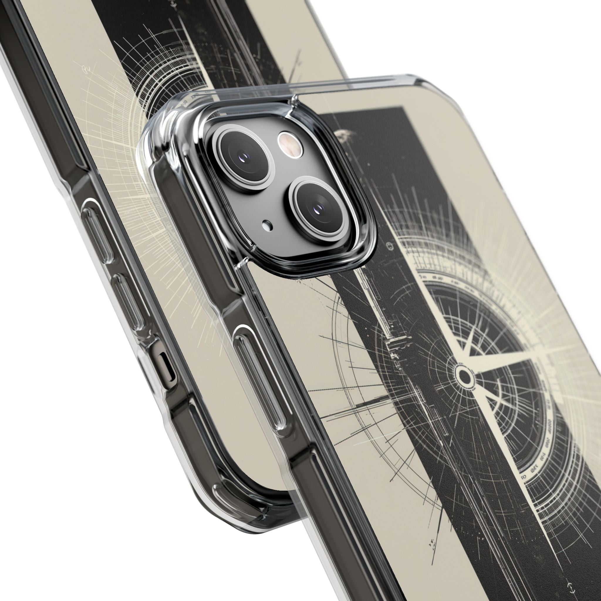 Beige Impact MagSafe Phone Case for iPhone - Zenith Vector Spire