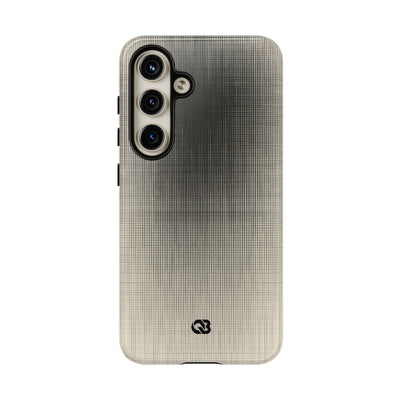 Beige Tough Phone Case for Samsung - Carbon Screen Grid