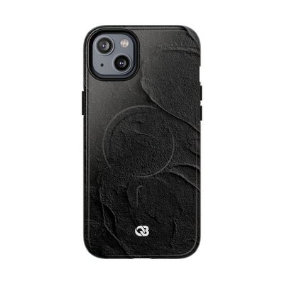 Obsidian Stucco Relief · Tough 2.0 Magnetic Phone Case for iPhone · Black