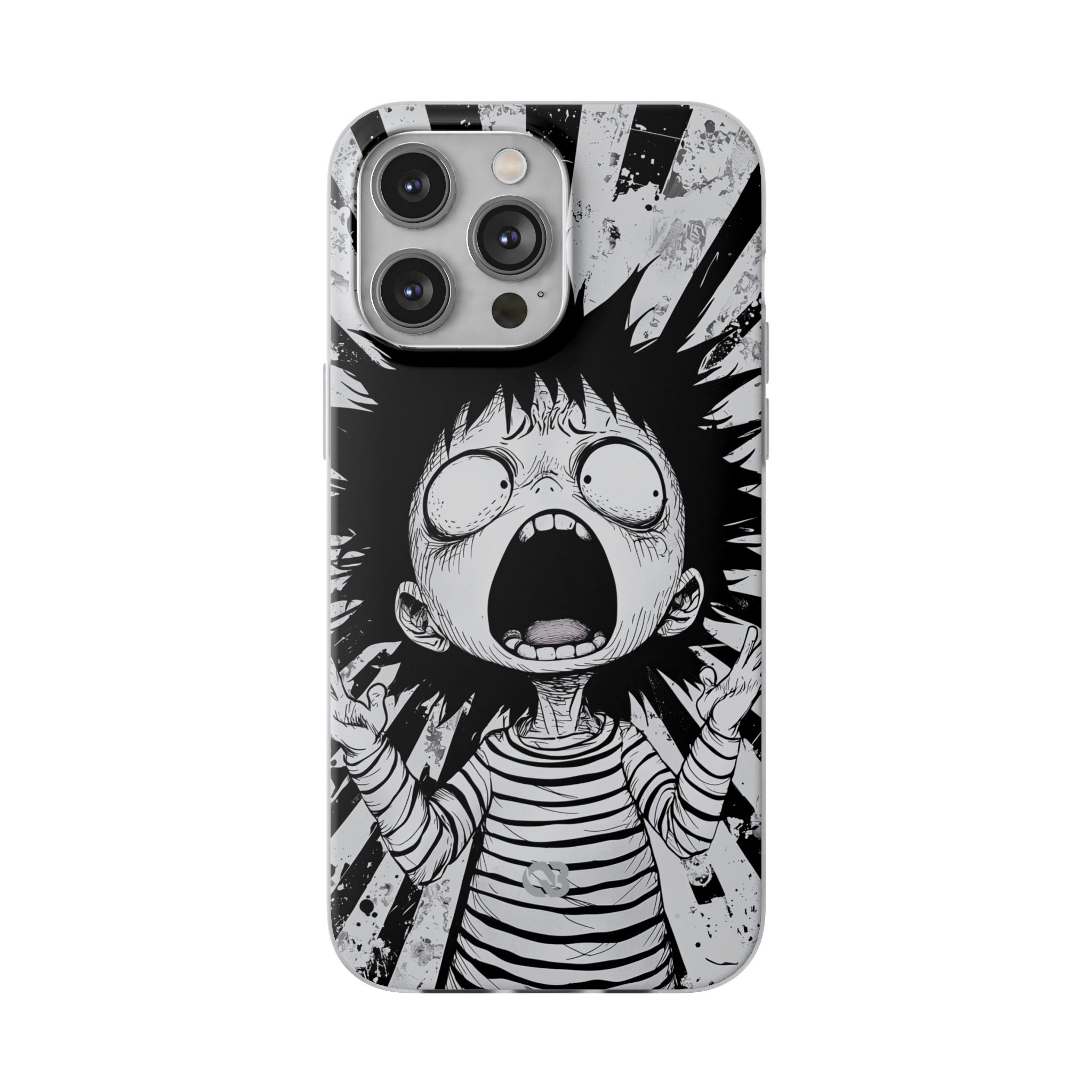 Chaotic Monochrome Scream · Soft Handyhülle für iPhone