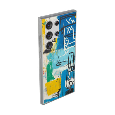 Azure Urban Scribble · Soft Phone Case for Samsung