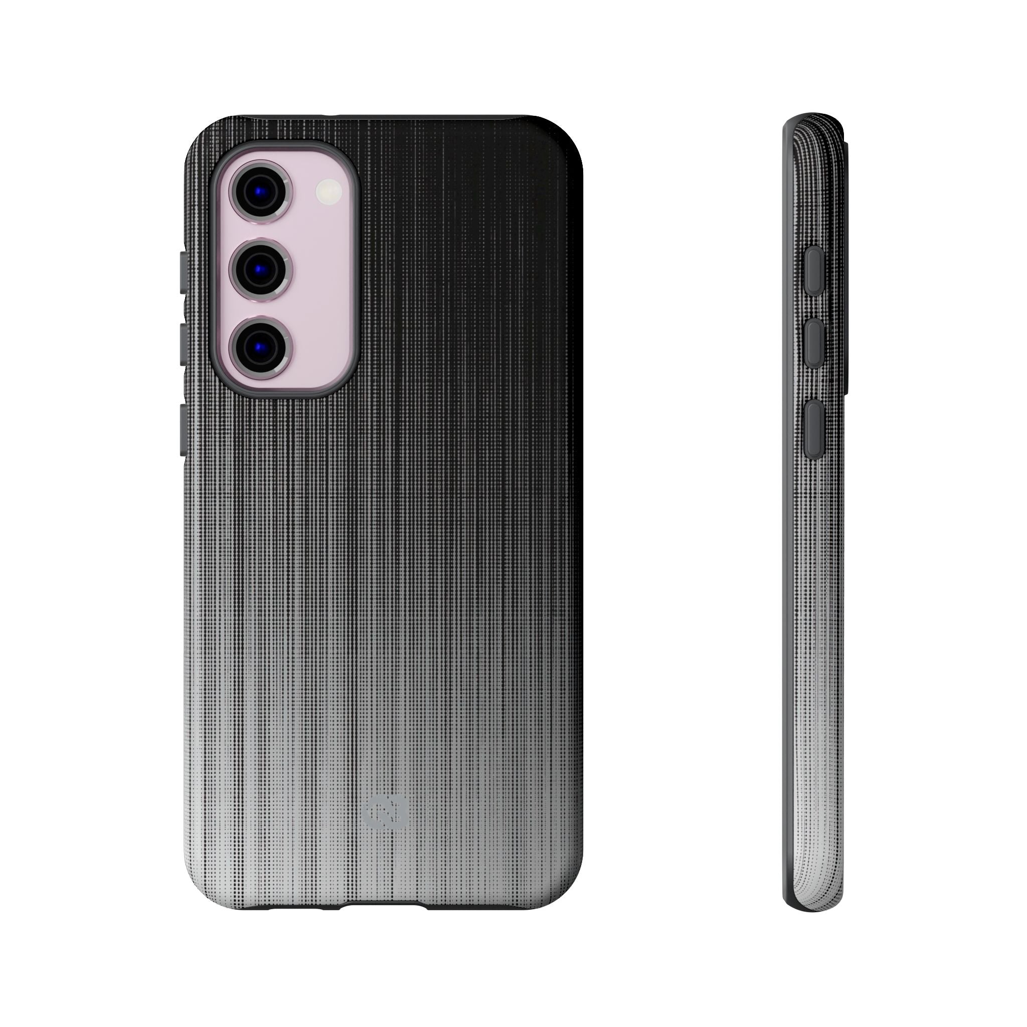 Grey Tough Phone Case for Samsung - Static Vertical Dither