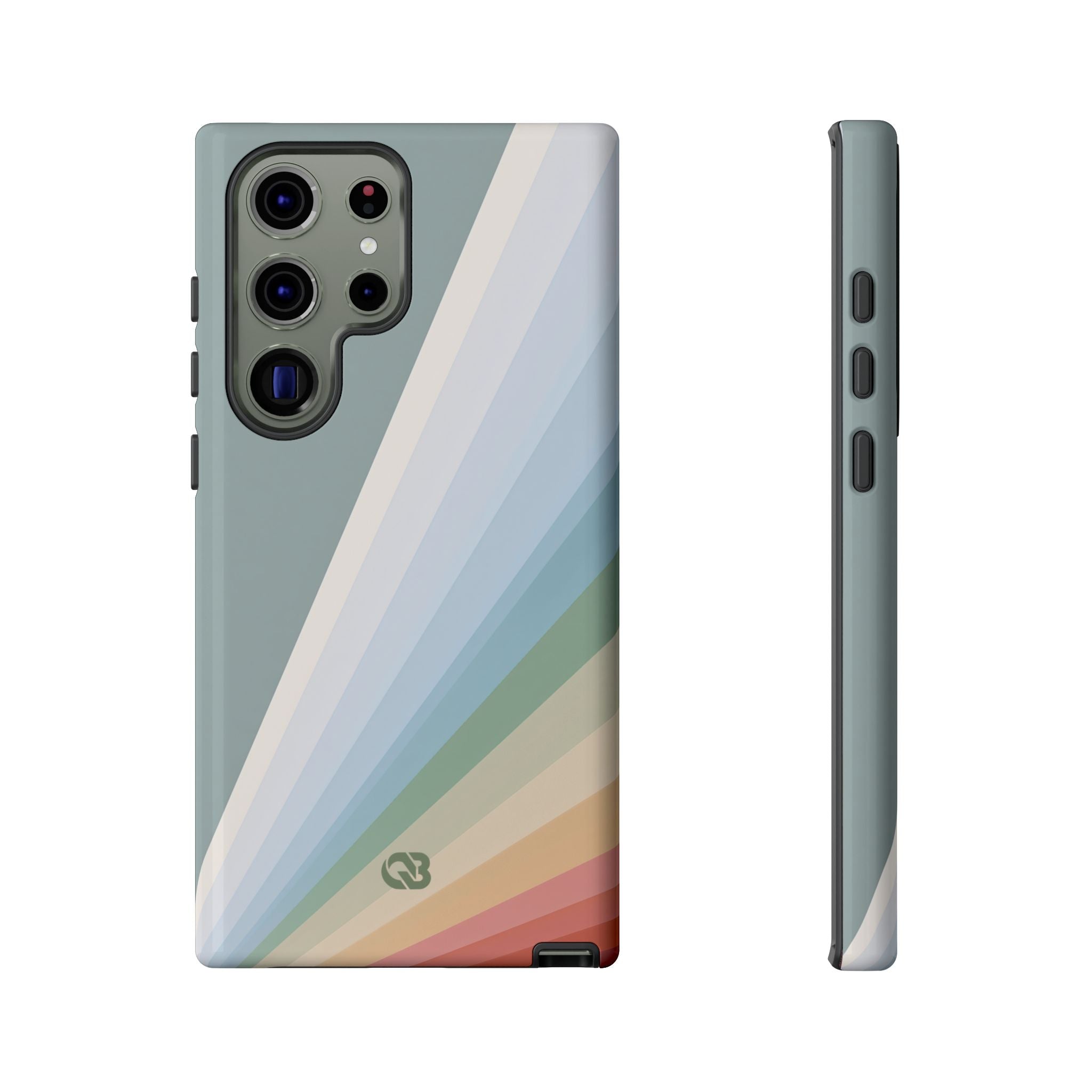Green Tough Phone Case for Samsung - Sage Prism Beam