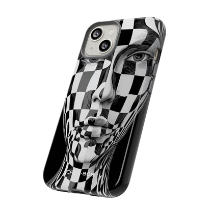 Tjekket ansigt iPhone 14 cover - Tough